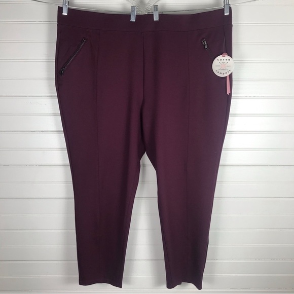 Curvy Appeal Tummy Tucking Legging Burgundy Nro 120246 - Picture 1 of 5